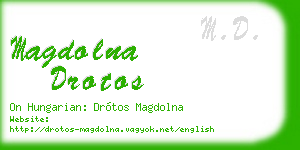 magdolna drotos business card