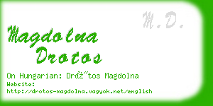 magdolna drotos business card